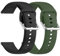 2 Stück Sport Armbänder Kompatible mit Xplora X6 Play Armband für Kinder Jungen Mädchen,Weiche Silikon Band Ersatz Armband für Xplora X6 Play Ersatzarmband (Schwarz+Armee-Grün)