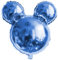 ROB'S BALLOONS Luftballon Micky Mouse Folienballon Maus Helium Party Geburtstag Deko Ballons, Muster:Blau
