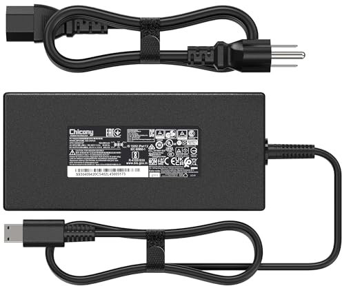 240W Laptop Charger for MSI Stealth 16 17 17Studio GS77 Vector GP77 Sword 15 Katana 15 17, 12A/20V AC Adapter for MSI Creator Pro Z16P Z17 16 Vector GP66 GE66, 12A A20-240P2A Laptop Power Supply