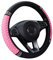 Flaconi Couvre Volant Voiture,Couvre Volant,Accessoire Voiture Tuning,Protege Volant Voiture,Housse Volant Voiture,Protection Volant Voiture,Protege Volant,Convient pour SUV (Rose)