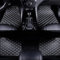 LECREA Auto Fußmatten für Mercedes Benz A Class W177 A160 A180 A180d A200 A200d A220d A250e A260 AMG A35 A45 LHD, Allwetter Leder Fußmatten, Wasserdicht Anti-Rutsch Teppich Matten,H Black+White