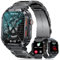 MEGALITH Smartwatch Herren Fitness Uhr: 1,96 Zoll Wasserdicht Sport Smart Watch Männer - Tracker Fitnessuhr Schrittzähler Kompatibel iOS Android