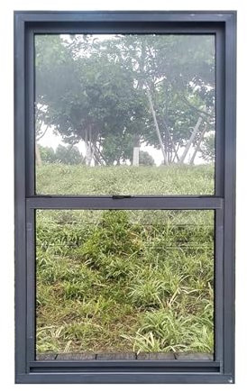 Ventana Ventanas correderas Ventana corrediza vertical de aluminio, ventanas de repuesto para el hogar/ventanas de baño de una sola guillotina, ventana corrediza de popa de cobertizo ultra gruesa con