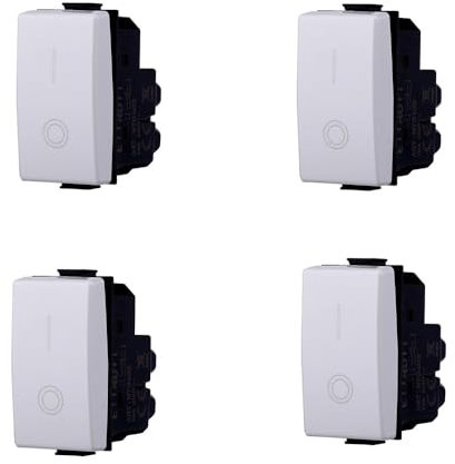 Interruptor bipolar 4P 16A compatible Bticino Matix color blanco