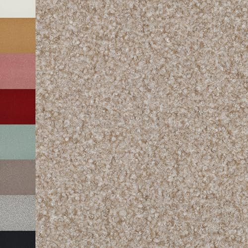 MAGAM-Stoffe Ruby Teddy super weicher Teddyfell Boucle Meterware ab 50cm (14. Meliert beige)