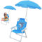 Silla de playa para niños con paraguas para paraguas plegable silla para acampar para acampar silla de playa de poliéster impermeable con sillada de sol sillón para al aire libre para viajes en pisci