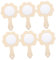 Vaguelly Bemalbare Kinderspiegel 6-teiliges Mini-Spiegel-Set Aus Holz Unlackierte Handspiegel Für Kinder Kreative Dekoration Für Zuhause