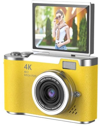 FLKWOP Nuovo 4k Ccd 8x Zoom Digitale Fotocamera Digitale Per Studente 48mp Fotocamera Fotografia Digitale Compatta Selfile 180 °flip A3m5 Schermo Della Macchina Fotografica