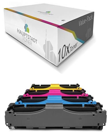 HAUPTSTADT TONER Toner 10x kompatibel für HP Color Laserjet M377 M452 M477 ersetzt CF410A-13A 410A