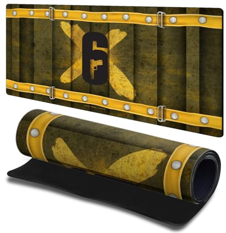 Head Case Designs Offizielle Tom Clancy's Rainbow Six Siege Barrikade Grafiken 23.62 x 11.81 x 0.12 inches (600 x 300 mm) - L Gaming-Schreibtisch PC-Tastatur Mauspad