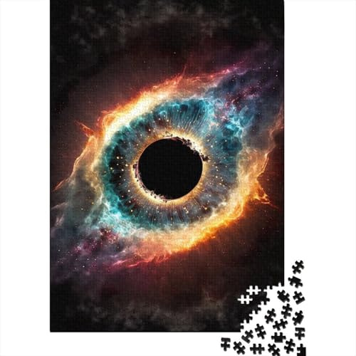 Kosmisches Schwarzes Loch 1000 Teile Puzzle Papier für Erwachsene Astronomische Sternenwolke Entspannung Konzentration Familieninteraktion Geschenk 70x50cm/1000pcs