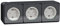 Schuko triple superficie 16A IP55 Gris