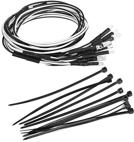 Dilwe 10 Stück 5mm / 3mm Scheinwerfer LED-Lichter für RC Modell Drift Auto Zubehör