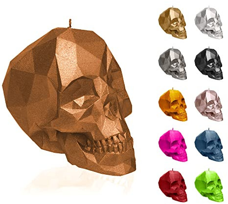 Candellana Skull Kerze - Totenkopf Kerze - Skull Deko - Totenkopf Deko - Halloween Deko - Gothic Deko - Grunge Deko Kerze - Heavy Metal Deko - Grunge Room Decor