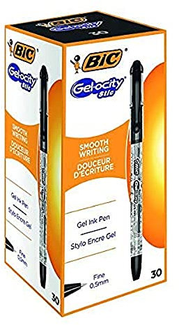 Bic GELOCITY Gelschreiber, schwarz, 30 Stück