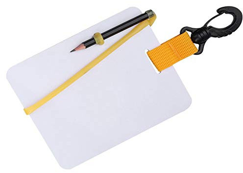 Keenso Tauchen Schreibtafel, Unterwasser PC Schreibtafel mit Drehclip und Bleistift für Wassersport Tauchen Schwimmen