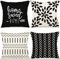 YCOLL Kissenbezüge 4er Set Kissenbezüge leinen Kissenbezug Dekokissen Kissenbezüge für Sofa Gartenbett Couch Kissen 45x45cm （4er Set）