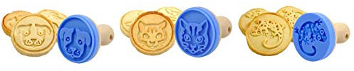 netproshop Silikon Keksstempel zum Plätzchen Backen Auswahl Motiv Hund Katze Gecko, Farbe:Gecko