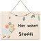 Holzura Namensschild Kinderzimmer Personalisierte Geschenke Baby Zimmer, Namensschilder für das Kinderzimmer Deko, Türschild personalisiert mit Namen, Türschild Kinderzimmer