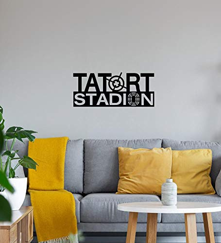 Tatort Stadion Wandtattoo Schwarz Aufkleber 100 x 43 cm