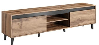 BIM Furniture TV Stand Lotta II 170 cm Lowboard Schrank TV Tisch Sideboard Kommode wotan Eiche anthrazit