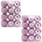 Casaria® Weihnachtskugeln 48tlg Ø 6cm Kunststoff matt glänzend Christbaumkugeln Christbaumschmuck Anhänger Weihnachtsbaumkugeln Weihnachtsdeko rosa