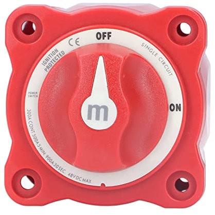 EBTOOLS Coupe-batterie Marine Interrupteur Marche/arrêt de la Batterie 300A Isolateur de Puissance à Circuit Unique IP66 étanche Pour Marine Bateau Voiture Camion Remorque RV
