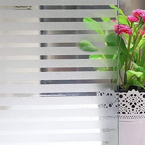 FENTIS Privacy Window Film Decorative Blinds Window Sticker Frosted Static Cling Window Glass Film for Office and Home No Residue UV Prevention Easy Removal 90x200cm