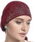 AfinderDE Damen Frauen Baumwolle Bandana Turban Cap Hijab Kopftuch Muslimische Bonnet Kopfbedeckung Halstuch Atmungsaktiv UV Schutz Pirat Mütze Bunter Diamant Indische Hüte Kappe, Rot, L