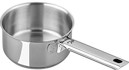 Tala Performance Stainless Steel 14cm Milk Pan, 18/10 Mirror Polished, Made in Portugal, Induction Compatible, Internal Litre Markings, Even Heat Distribution, 25-Year Guarantee