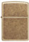 Zippo Sturmfeuerzeug - Antique Brass mit seitlicher Flammengravur - Nachfüllbar - Wiederverwendbar - Windfestes Design - Geschenkbox - Made in USA - Amazon Exclusive