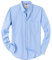 J.VER Men's Blue Oxford Shirt Long Sleeve Regular Fit Casual Plain Button Down Smart Dress Shirts for Men Adult with Pocket L