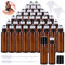 Bouteilles à Rouleaux D'huiles Essentielles,40 Pièces Flacon Roll on En Verre Avec Rouleau 5ML,Flacon Roll On Vide,Bouteille Roll on Vide En Verre,Brun Verre Flacon Roller Rechargeable