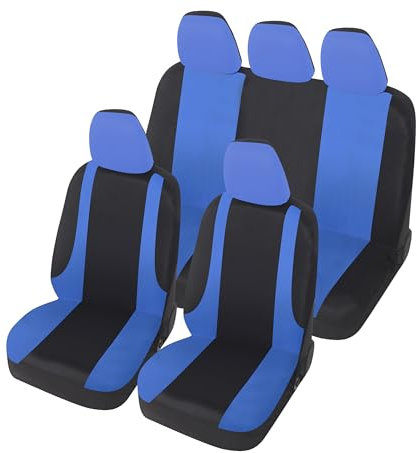Auto Accessori Lupex - Copri sedili Auto Universali LS10 | Colore Blu | Set Anteriori e Posteriori | Poliestere | No Suv