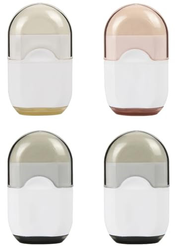 Bleistiftspitzer mit Radiergummi, 4 Stück, manueller Bleistiftspitzer, tragbarer Doppelloch-Bleistiftspitzer mit Behälter für Kinder, Erwachsene, Studenten, Schule, Zuhause, Büro, Zubehör (zufällige