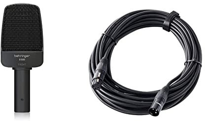 Behringer B 906 Dynamisches Mikrofon & Pronomic XFXM-10 Mikrofonkabel (10m Länge, XLR Female 3-pol -> XLR Male 3-pol, Stecker handgelötet, säure- und ölfest, Spannzangen-Zugentlastung) schwarz
