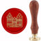craspire Haus-Wachssiegelstempel Für Zuhause, Abnehmbare Messing-Siegelstempelköpfe, Ersatz, 30 mm, Mit Vintage-Holzgriff Für Umschläge, Briefe, Einladungen, Karten, DIY, Basteln, Geburtstag