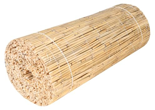 H4L Schilfmatte Sichtschutzmatte Schilfrohrmatte Natur Sichtschutz Windschutz Schilf 600x140cm