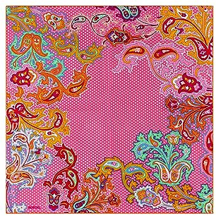 Roeckl Paisley Illusion 53x53 Schal, pink, Standard
