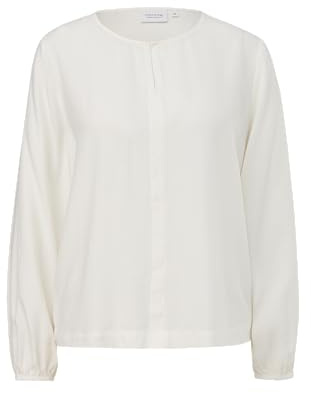 comma Damen 2145840 Bluse, 0120 weiß, 34