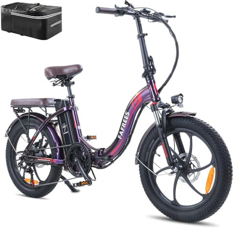 Fafrees F20 PRO E-Bike Klapprad Elektrofahrrad 20 Zoll Faltbares, 250W Motor 36V 18AH Akku, 20 * 3,0 Zoll Mountainbike Citybike Maximales Drehmoment 40 Nm