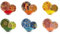 Excelsa Aboriginal Service de vaisselle 18 pièces, porcelaine et Stoneware, décoration multicolore, 6 personnes