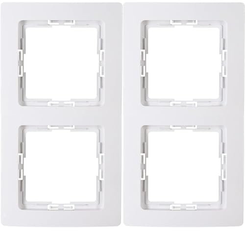 Kopp 2-fach Rahmen für das Schalterprogramm Paris arktis-weiß, 308502066 (Packung mit 2)