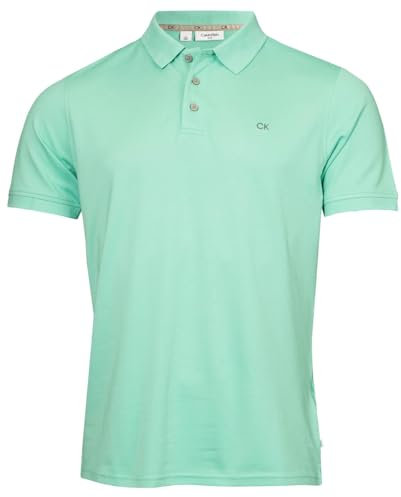 Calvin Klein Mens Planet Friendly Polo Shirt - Green - XL