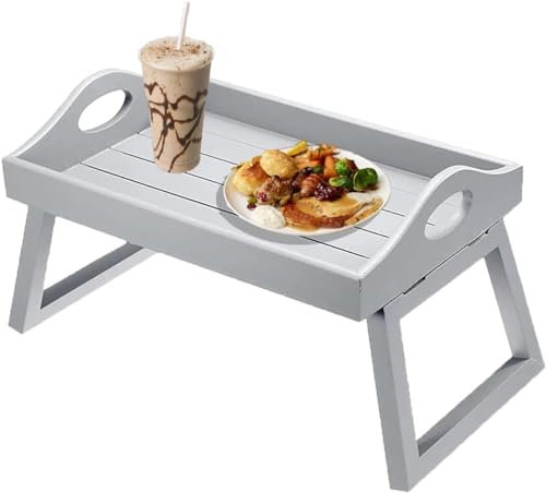 zeeyrak Wooden Sofa Arm Tray, Sofa Arm Chair Tray, Snack Serving Tray, Fits Most Chair arms, Grey Sofa Tea Tray (SOFA ARM TRAY GREY)