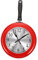 MAGICLULU 1set Frying Pan Shape Wall Clock Silent Home Decor Clock for Kitchen Living Room and Bedroom Unique Design Easy to Install Accurate Timekeeping Non-ticking