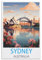Vintage-Reiseposter Sydney Australien, 20 x 30 cm, Leinwand-Kunst, Poster und Wandkunst, Bild, Druck, Schlafzimmer-Dekor