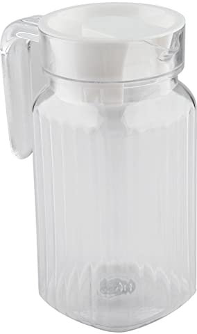 Botella de Jugo, Botella de Jugo Acrílica Transparente con Tapa, Jarra de Agua, Jarra de Agua, Jarra de Vidrio Pequeña, Jarras de Jugo, Jarra de té Helado, Jarra para Agua, té,