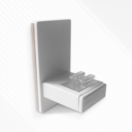 Rettika Klebehalter für Plissee, 4 Stück, Weiß, Kleben auf Rahmen, Plisse Halterung zum kleben, Klebeträger, für Plissee ohne Bohren