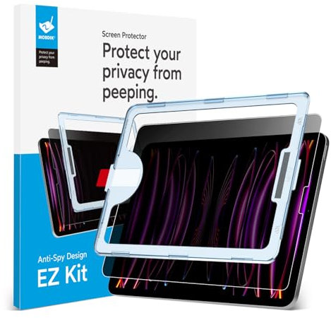 MOBDIK 1 Piezas Privacidad Protector Pantalla Compatible con iPad Pro 11 Pulgadas (2022&2021&2020&2018) & iPad Air 5th / 4th Generation (2022&2020) Anti-Espía, 9H Vidrio Templado, EZ Kit